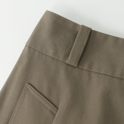 WOOL COTTON TWILL SKIRT
