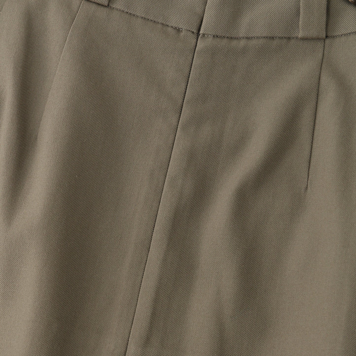 WOOL COTTON TWILL SKIRT