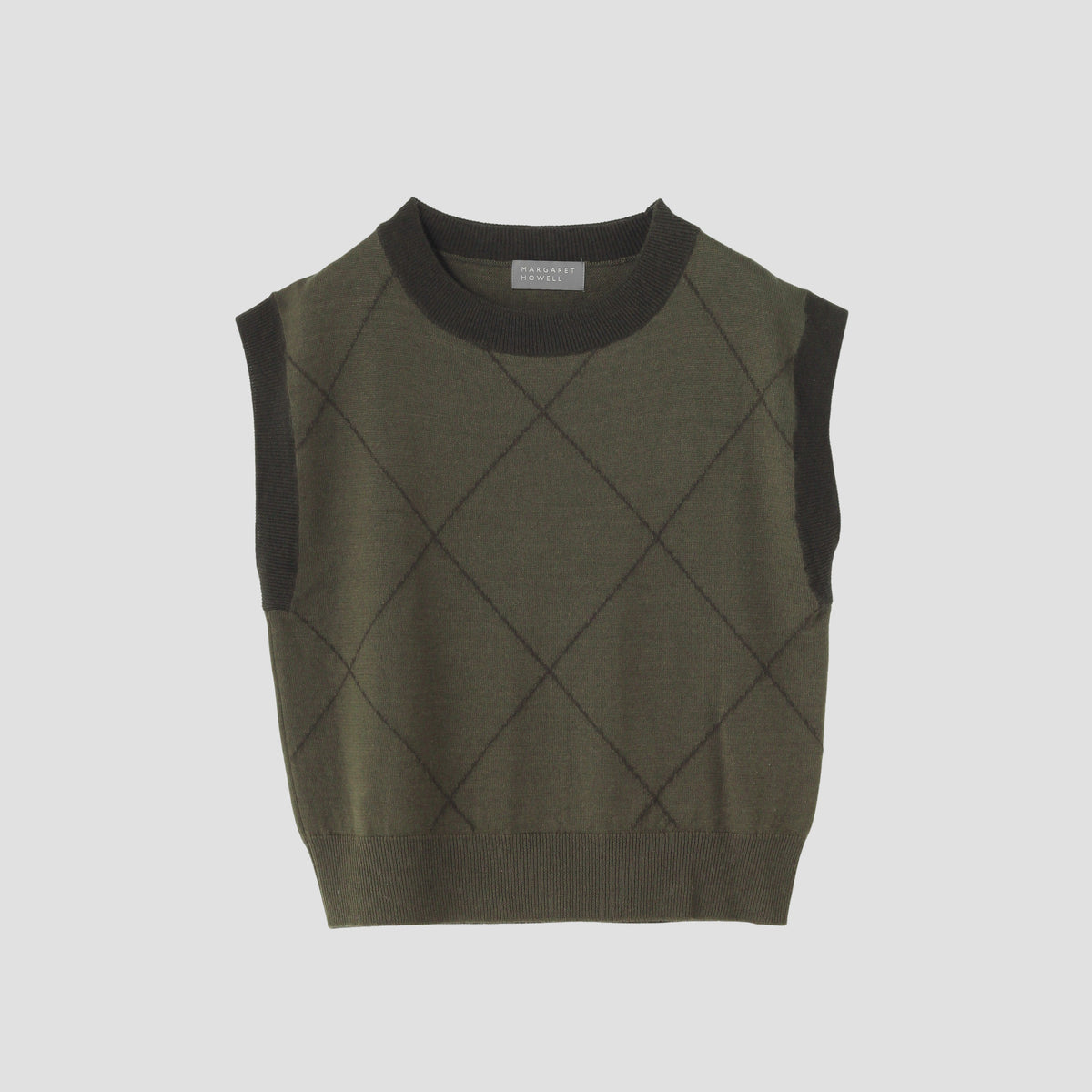 WOOL LINEN ARGYLE KNIT