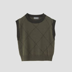 WOOL LINEN ARGYLE KNIT