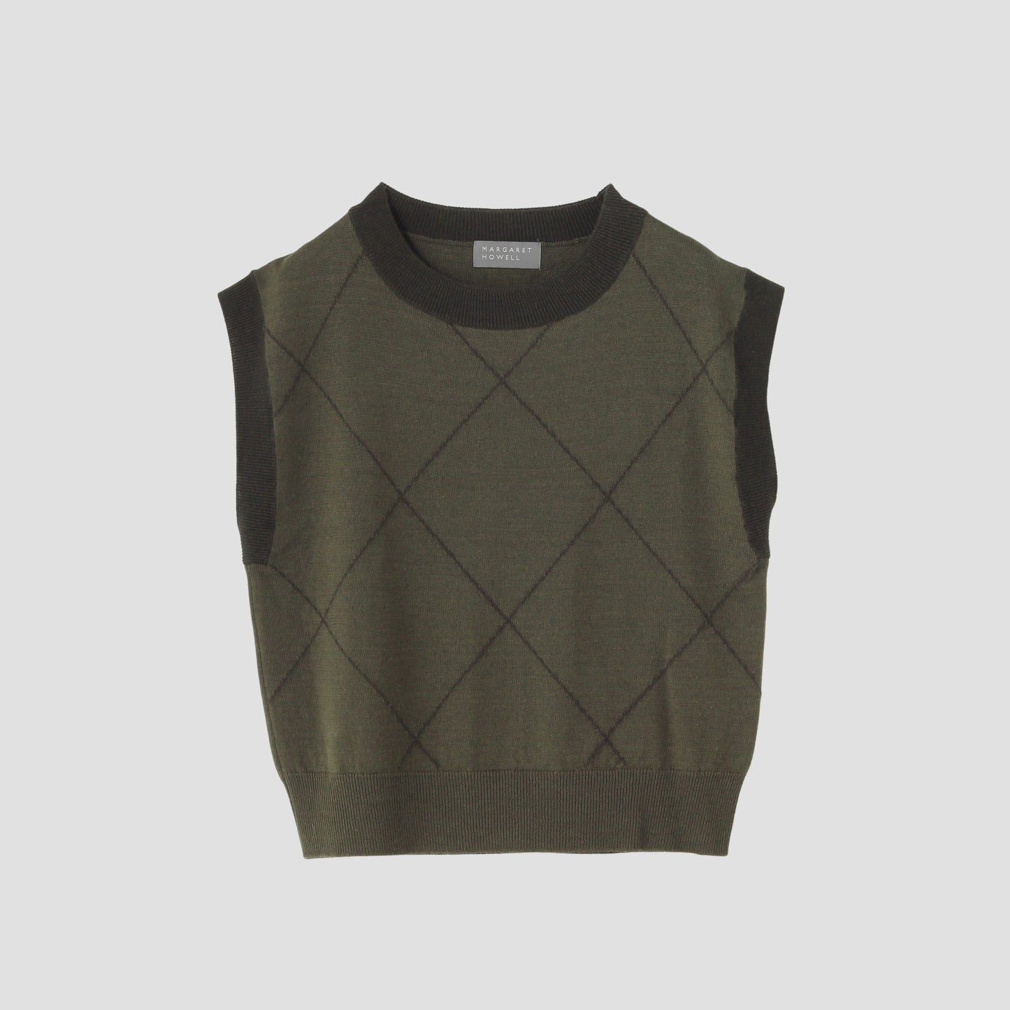 WOOL LINEN ARGYLE KNIT