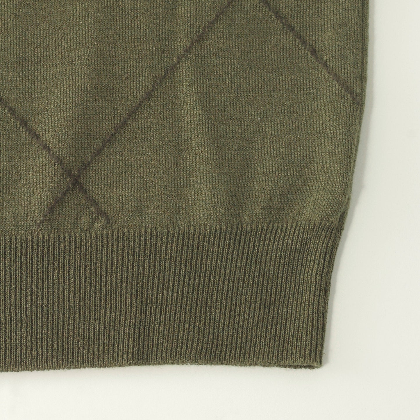 WOOL LINEN ARGYLE KNIT