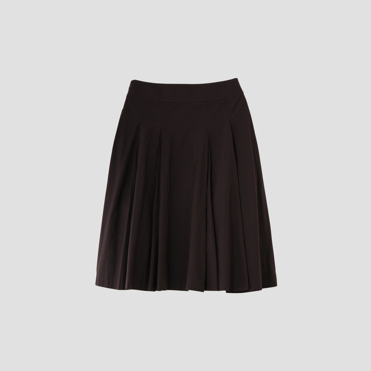 SILK COTTON POPLIN SKIRT