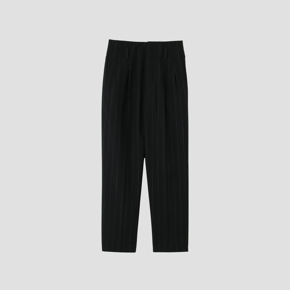 WIDE PINSTRIPE WOOL TROUSERS