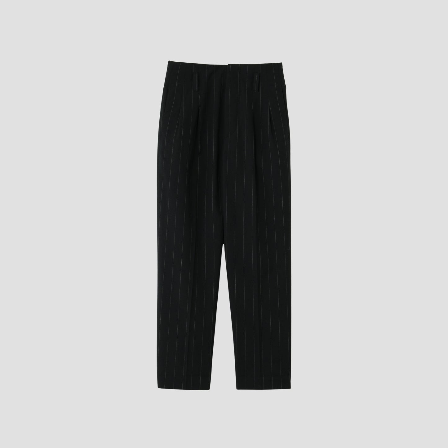 WIDE PINSTRIPE WOOL TROUSERS