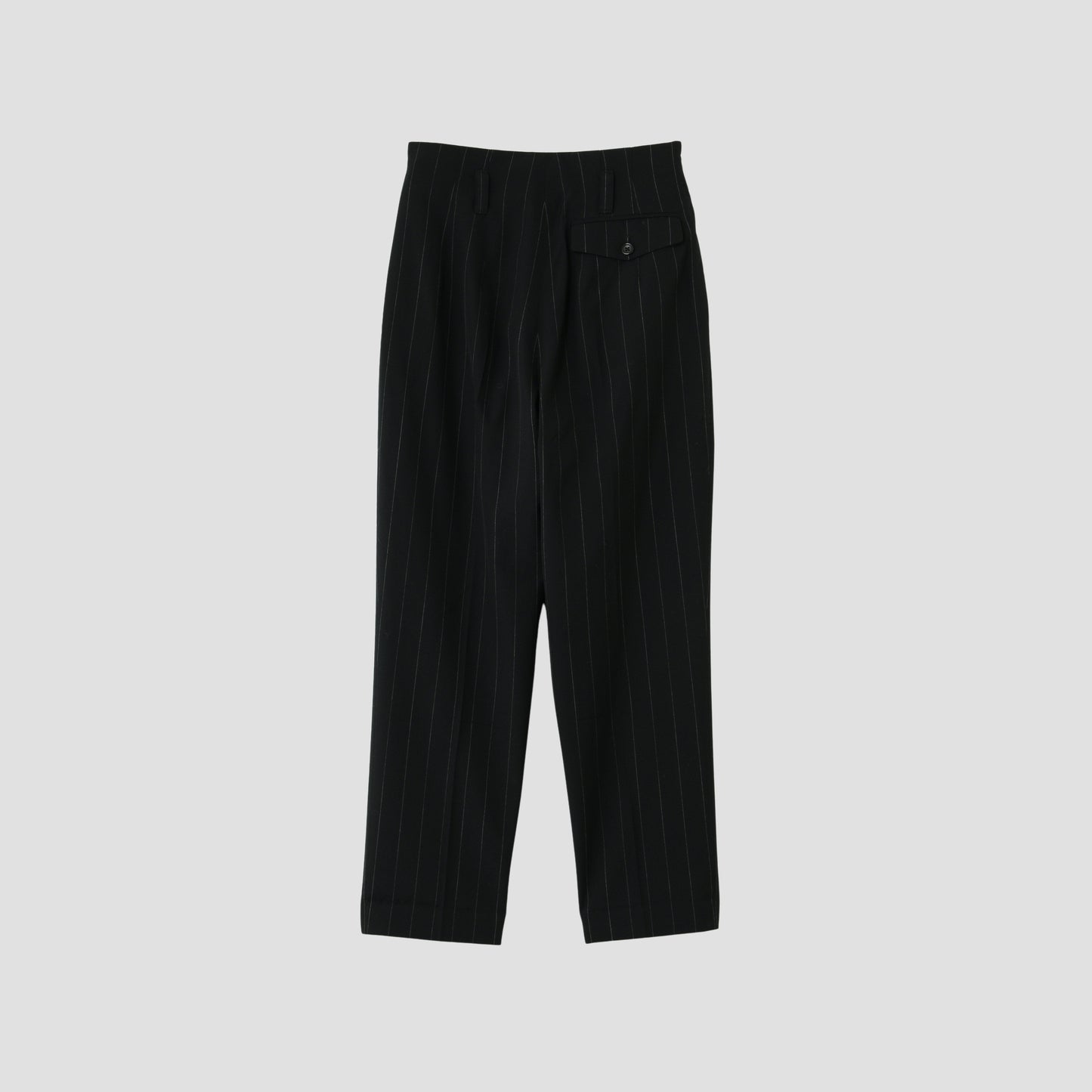 WIDE PINSTRIPE WOOL TROUSERS