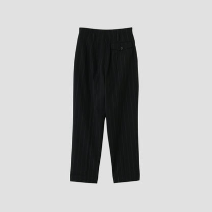 WIDE PINSTRIPE WOOL TROUSERS