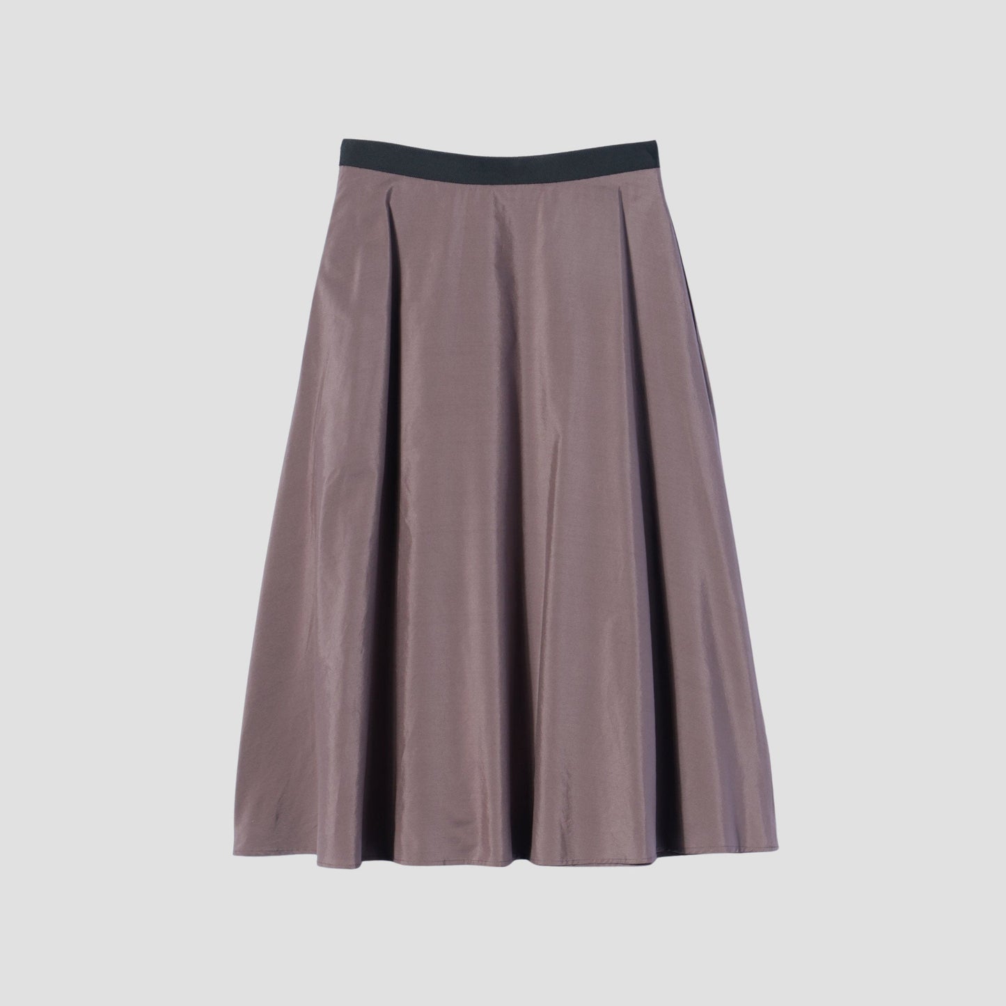 SILK COTTON POPLIN SKIRT