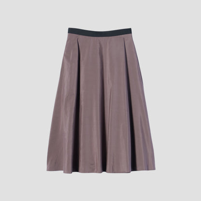 SILK COTTON POPLIN SKIRT