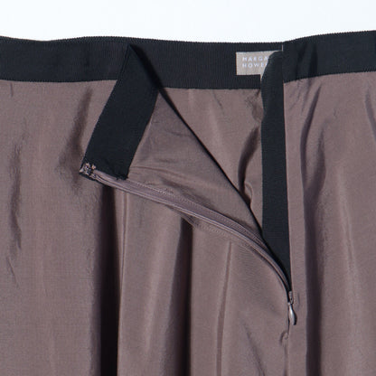 SILK COTTON POPLIN SKIRT