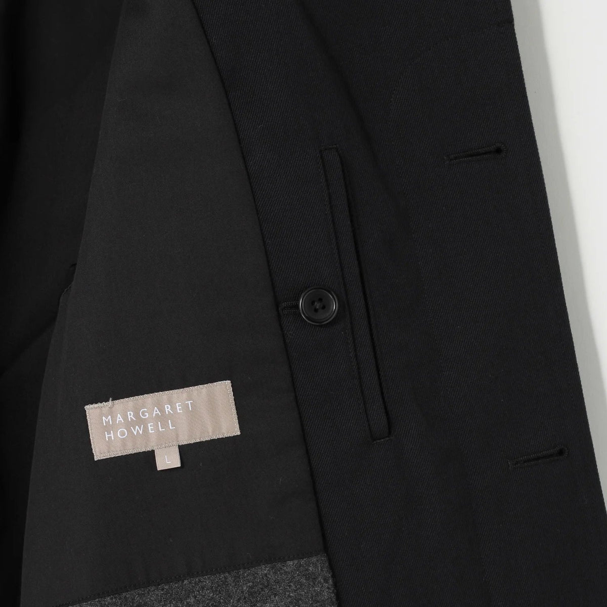 WOOL COTTON GABARDINE COAT