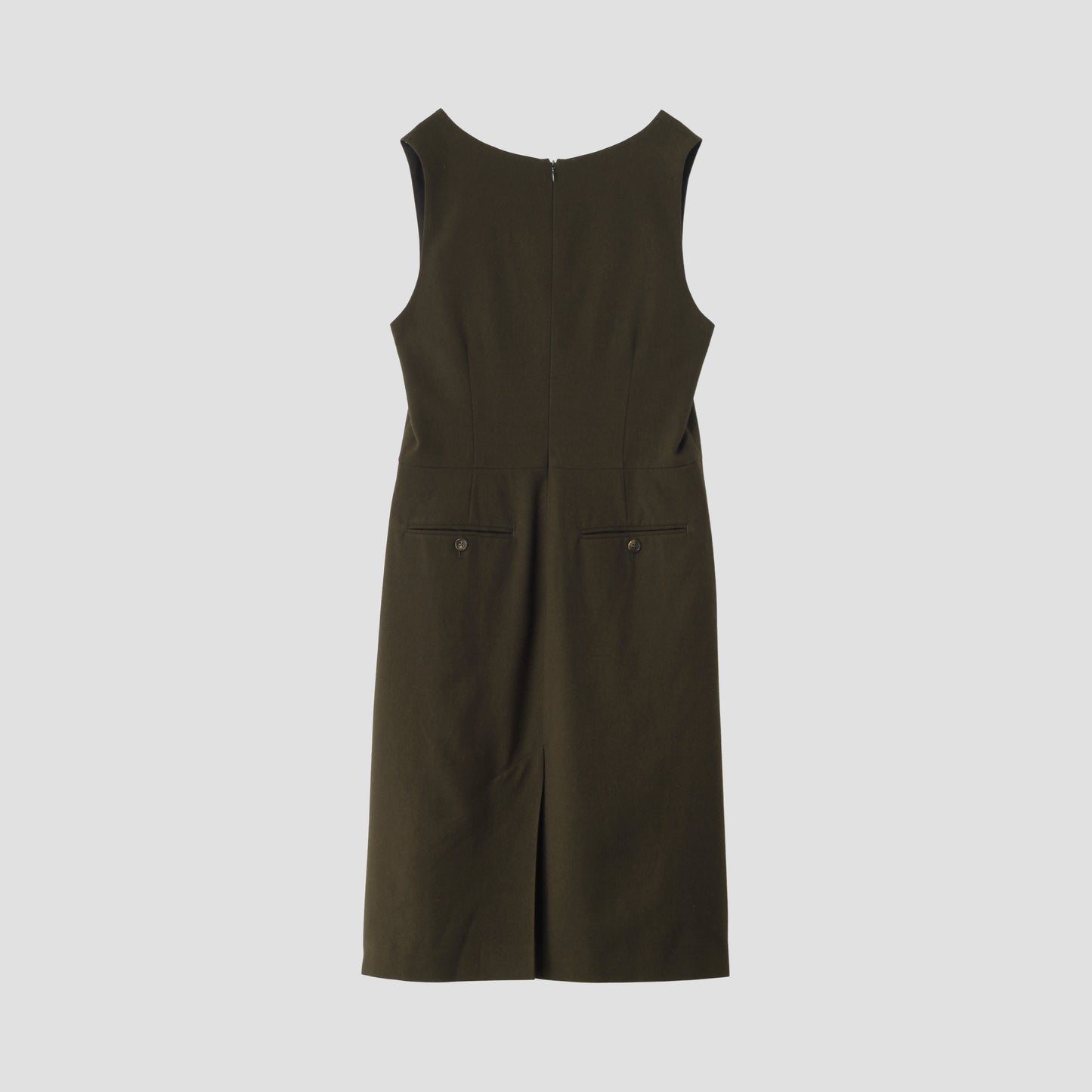 MILLED WOOL TWILL DRESS