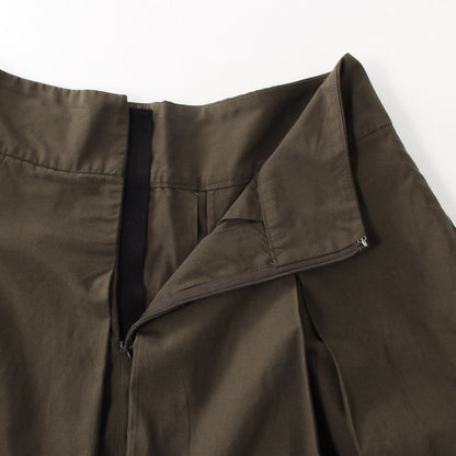SILK COTTON POPLIN SKIRT