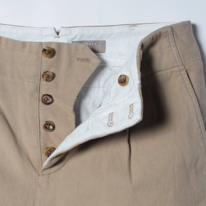 WORN COTTON TWILL TROUSERS