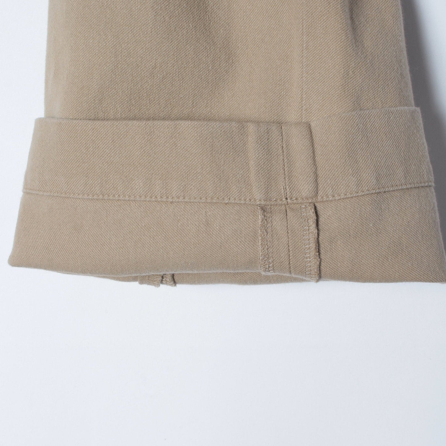 WORN COTTON TWILL TROUSERS