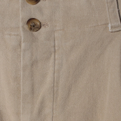 WORN COTTON TWILL TROUSERS