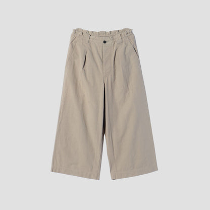 COTTON LINEN PLAIN WEAVE TROUSERS