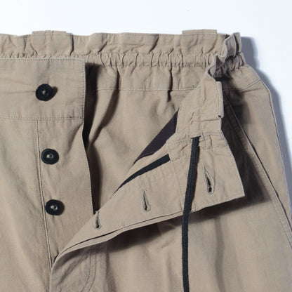 COTTON LINEN PLAIN WEAVE TROUSERS
