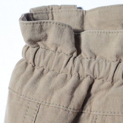 COTTON LINEN PLAIN WEAVE TROUSERS