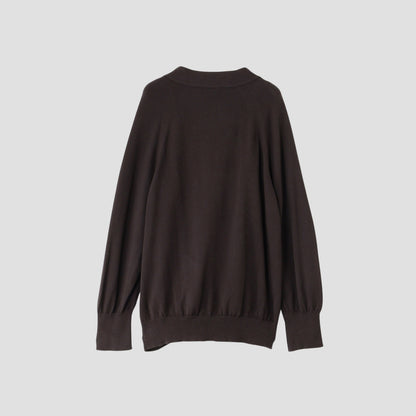 RELAXED V NECK CARDIGAN KNIT