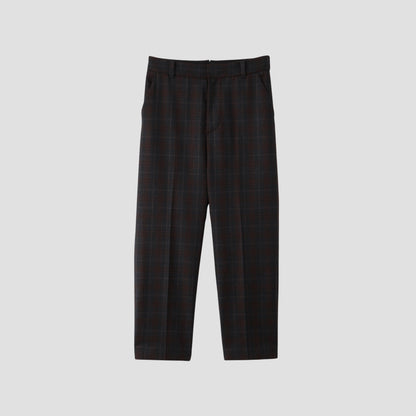 PLAID WOOL TROUSERS