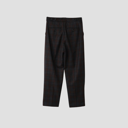 PLAID WOOL TROUSERS