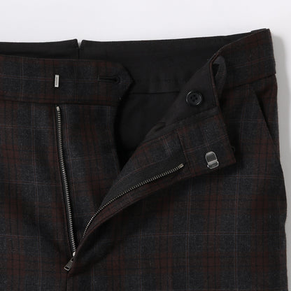 PLAID WOOL TROUSERS