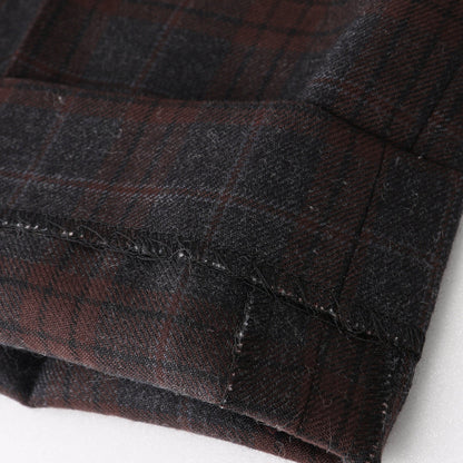 PLAID WOOL TROUSERS