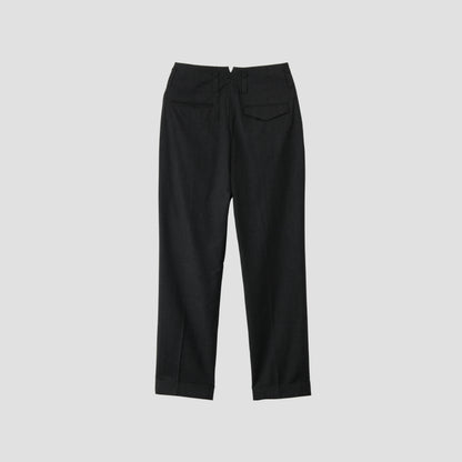 FINE WOOL TWILL TROUSERS