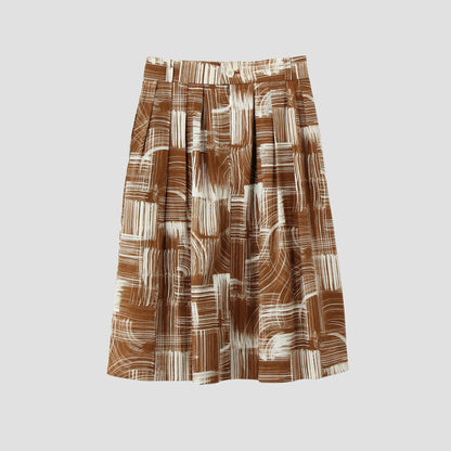 PAINT PRINT COTTON SKIRT