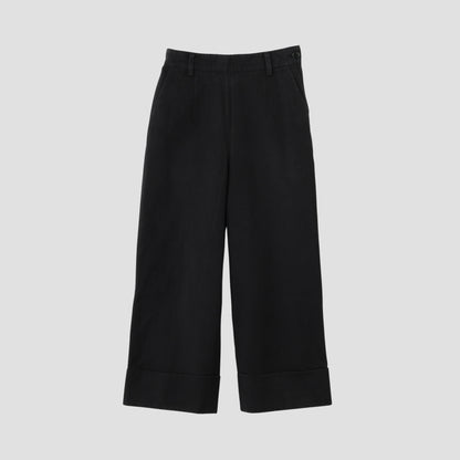 WASHED COTTON TWILL TROUSERS