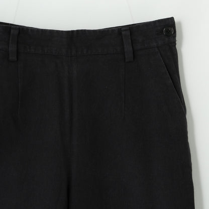 WASHED COTTON TWILL TROUSERS