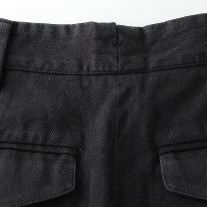 WASHED COTTON TWILL TROUSERS