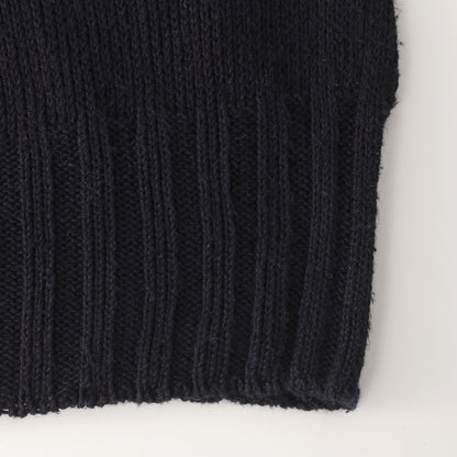 LINEN COTTON WIDE ROLL NECK KNIT
