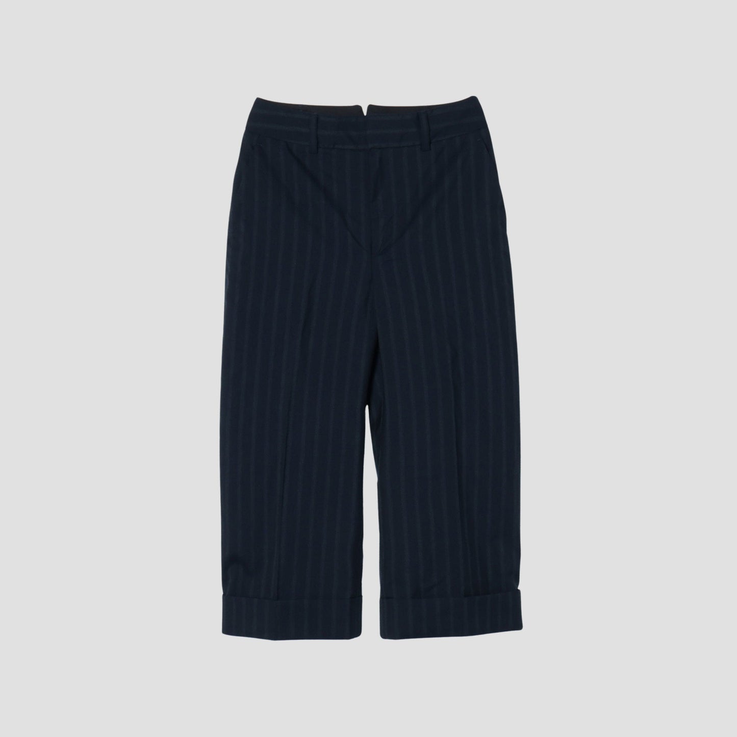 WIDE STRIPE WOOL TROUSERS