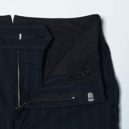 WIDE STRIPE WOOL TROUSERS