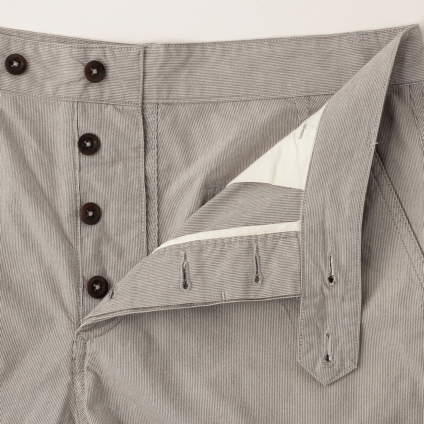 HAIRLINE COTTON TROUSERS