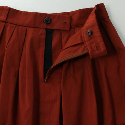 WASHED COTTON SATEEN SKIRT