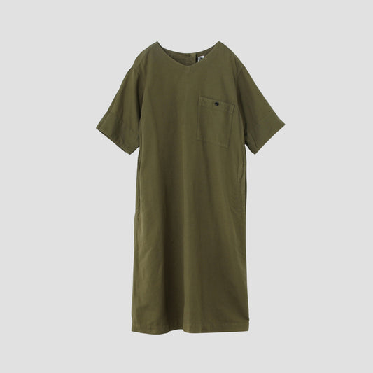 DRY COTTON LINEN TWILL DRESS