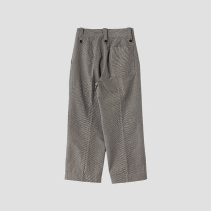 CHEF CHECK COTTON LINEN TROUSERS