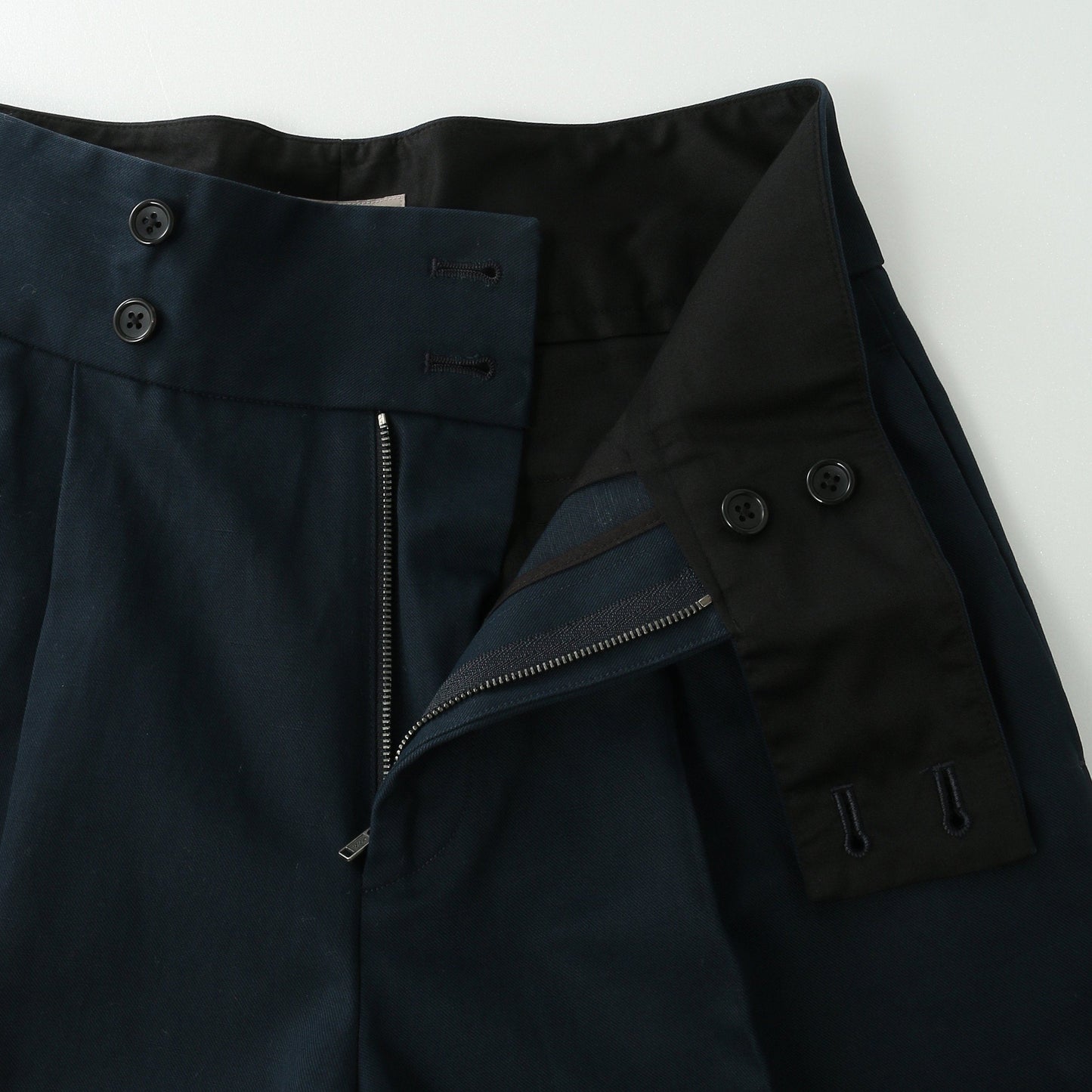 BRUSHED COTTON LINEN TROUSERS