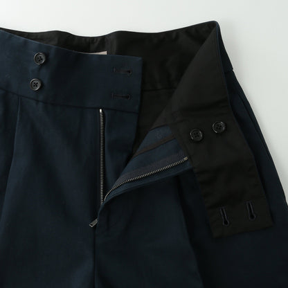 BRUSHED COTTON LINEN TROUSERS