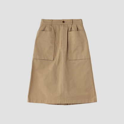 WASHED CHINO COTTON SKIRT