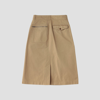 WASHED CHINO COTTON SKIRT
