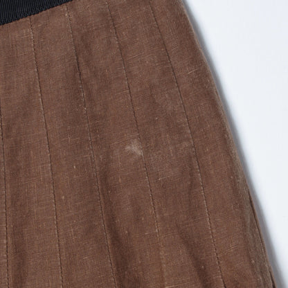 DENSE FINE LINEN POPLIN SKIRT