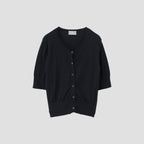 SEA ISLAND COTTON HIGH RIB CARDIGAN KNIT