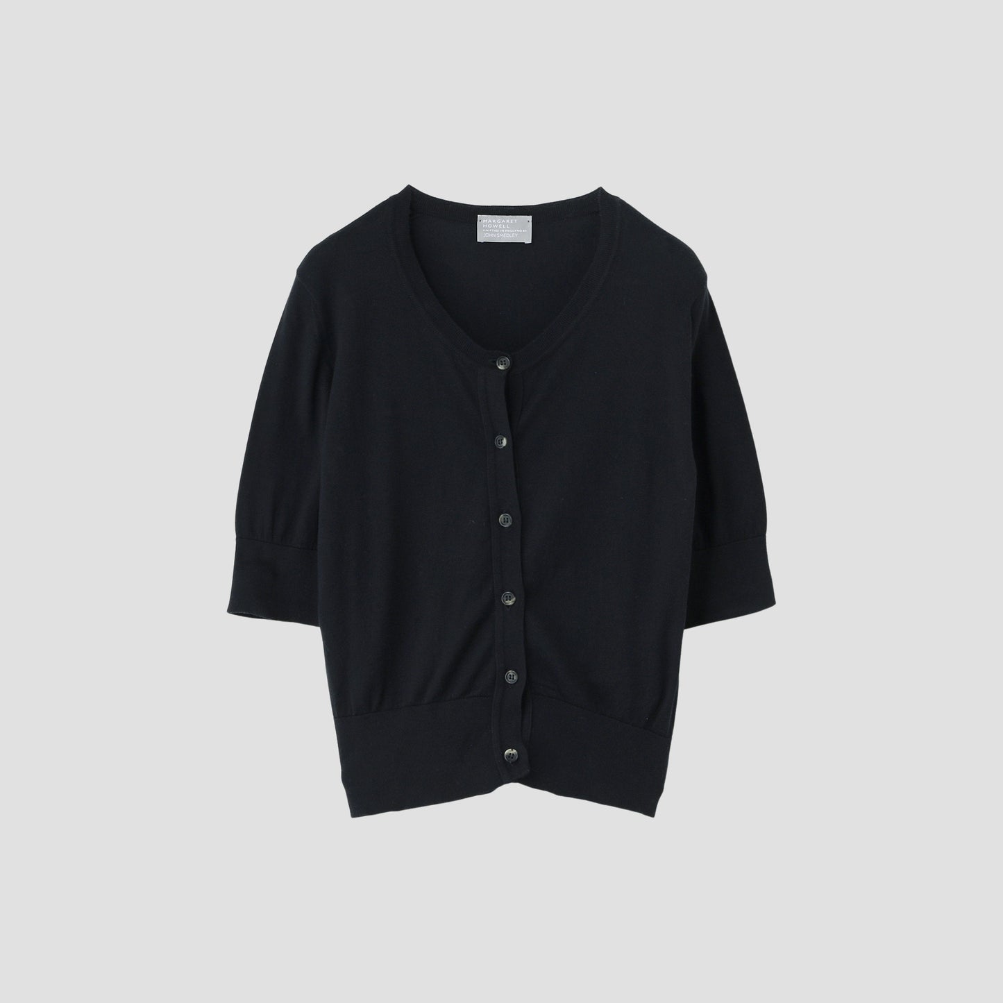 SEA ISLAND COTTON HIGH RIB CARDIGAN KNIT