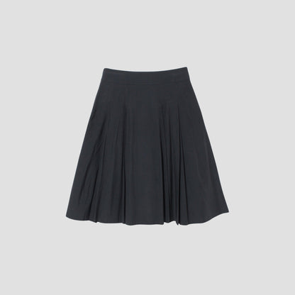 SILK COTTON POPLIN SKIRT