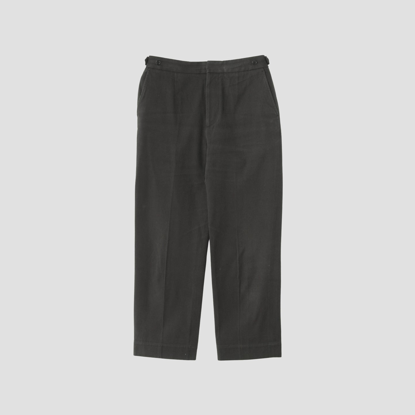 WASHED COTTON TWILL TROUSERS