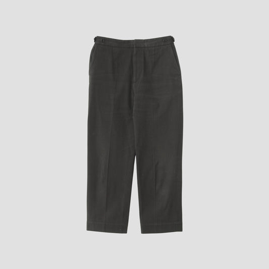 WASHED COTTON TWILL TROUSERS